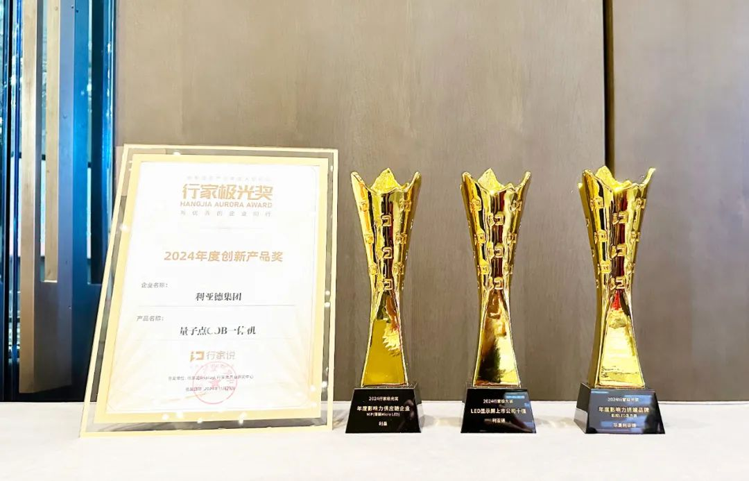 霸榜 | 四大榜单尽数囊括，利亚德集团连续五年斩获“极光”大奖