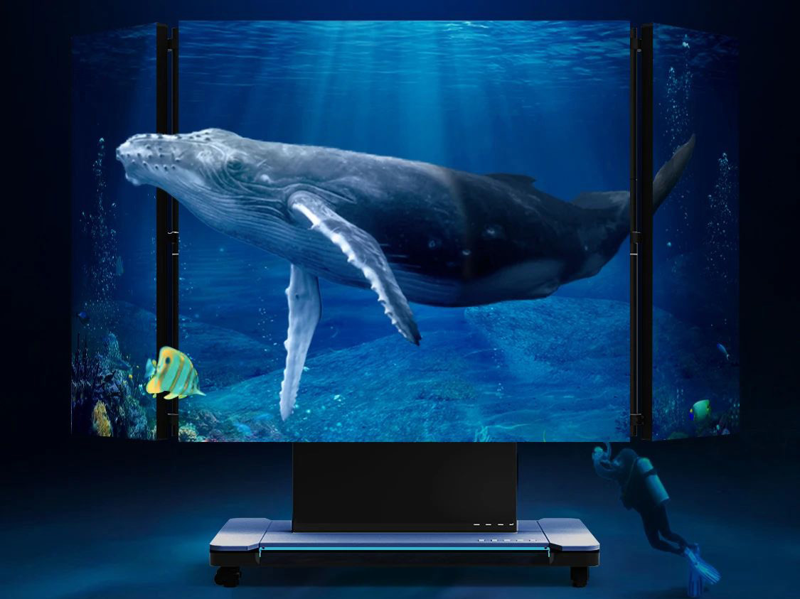 利亚德全新一代3D折叠屏首秀北京教育装备展，开启智慧教育多维交互时代